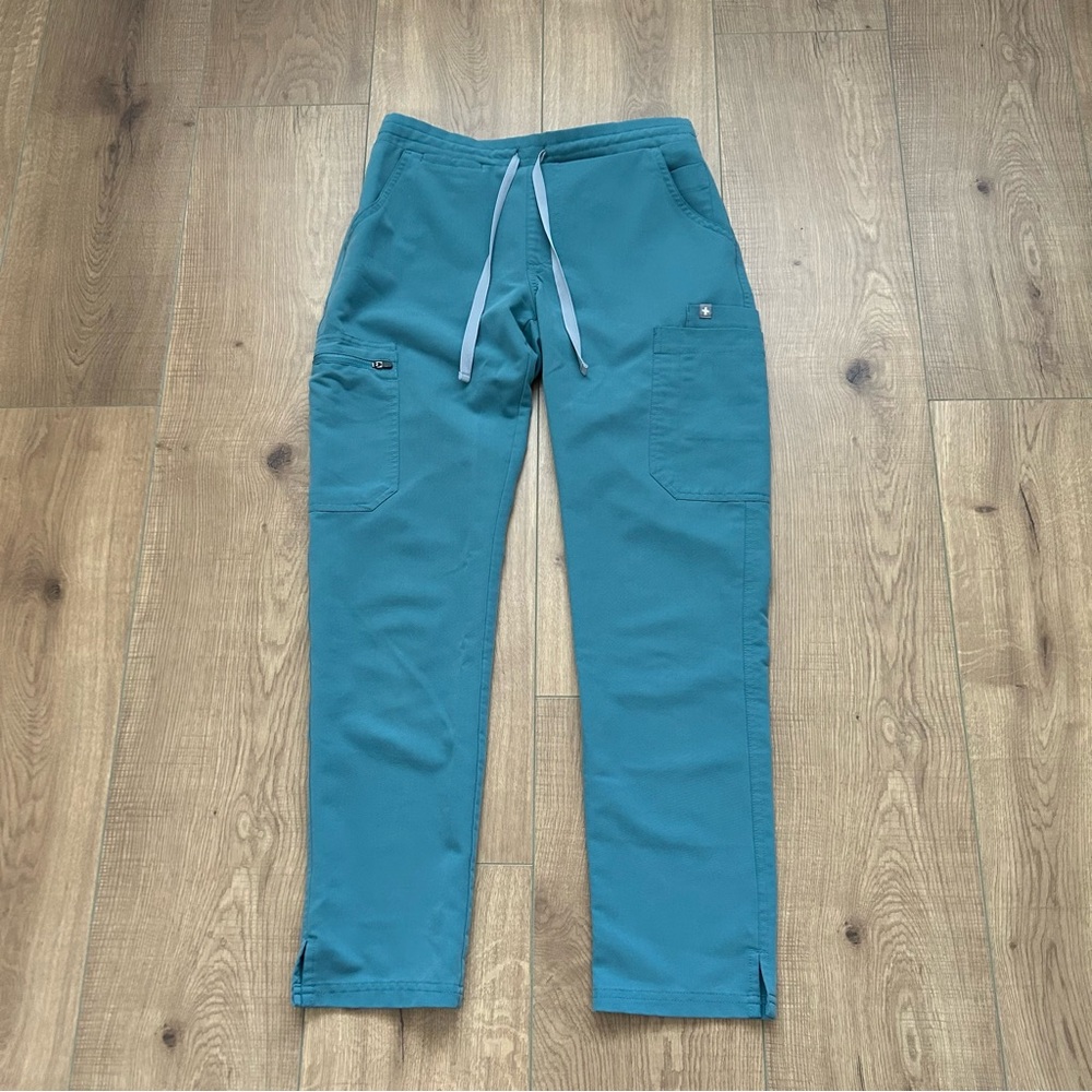 FIGS Yola Skinny Scrub Pants - Hydro Green